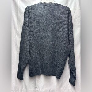 Methode Men’s ribbed-knit wool blend pullover sweater Size Large Color Black